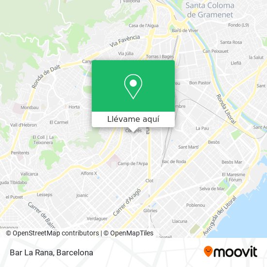 Mapa Bar La Rana