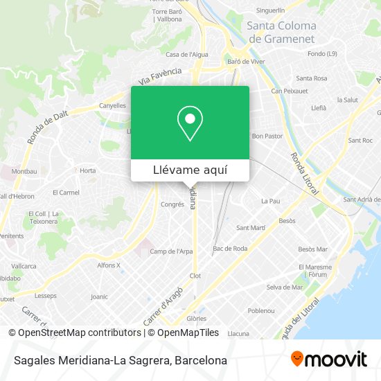 Mapa Sagales Meridiana-La Sagrera