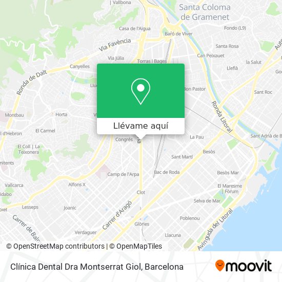 Mapa Clínica Dental Dra Montserrat Giol