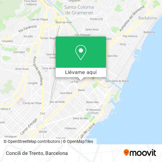 Mapa Concili de Trento