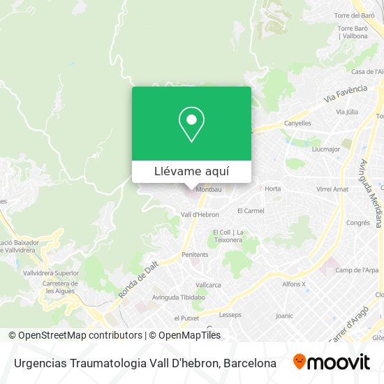 Mapa Urgencias Traumatologia Vall D'hebron