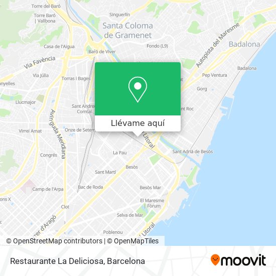 Mapa Restaurante La Deliciosa