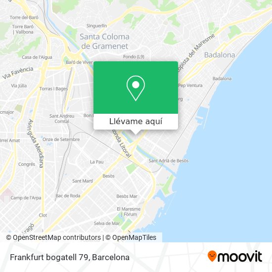 Mapa Frankfurt bogatell 79