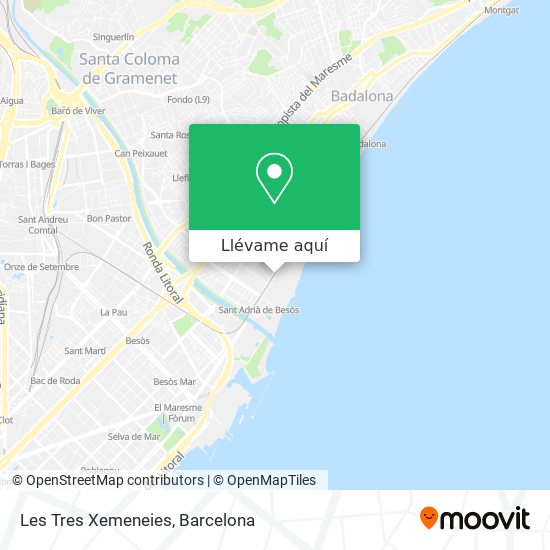 Mapa Les Tres Xemeneies