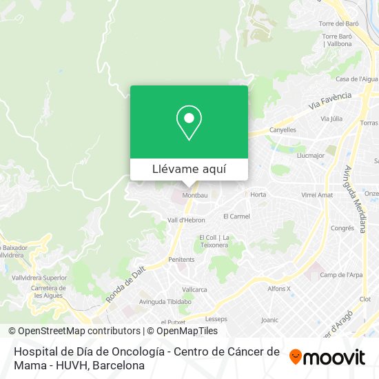 Mapa Hospital de Día de Oncología - Centro de Cáncer de Mama - HUVH