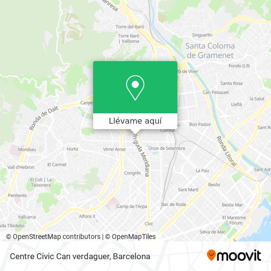 Mapa Centre Civic Can verdaguer