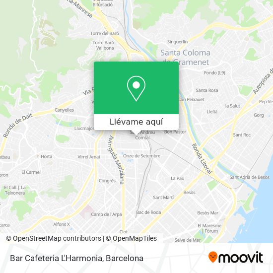 Mapa Bar Cafeteria L'Harmonia