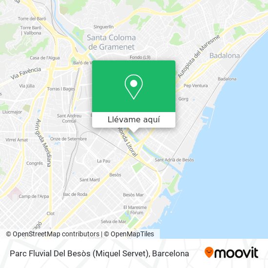 Mapa Parc Fluvial Del Besòs (Miquel Servet)