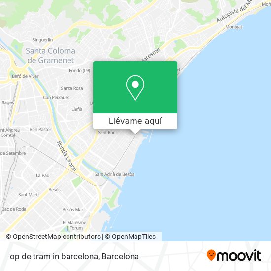 Mapa op de tram in barcelona