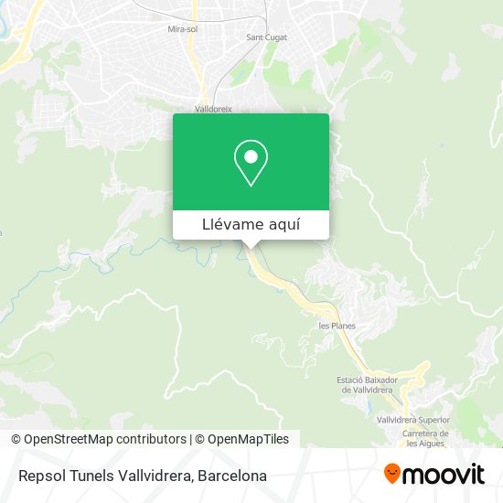 Mapa Repsol Tunels Vallvidrera