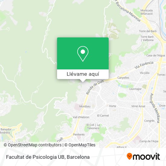 Mapa Facultat de Psicologia  UB