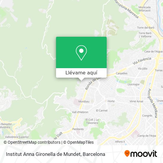 Mapa Institut Anna Gironella de Mundet