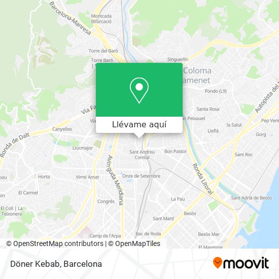 Mapa Döner Kebab