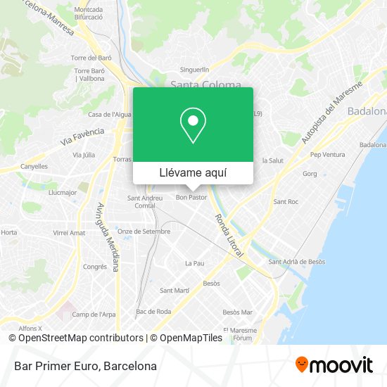 Mapa Bar Primer Euro