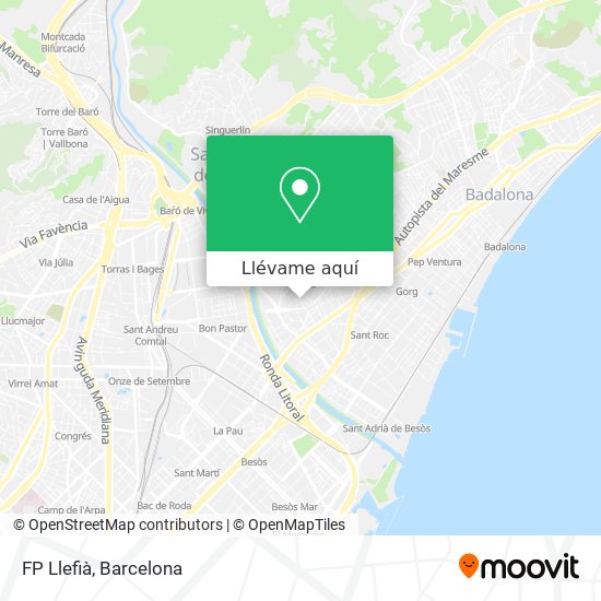 Mapa FP Llefià