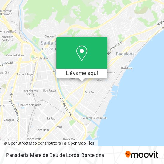 Mapa Panaderia Mare de Deu de Lorda