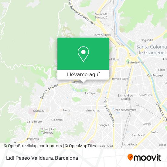 Mapa Lidl Paseo Valldaura