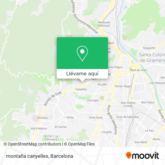 Mapa montaña canyelles