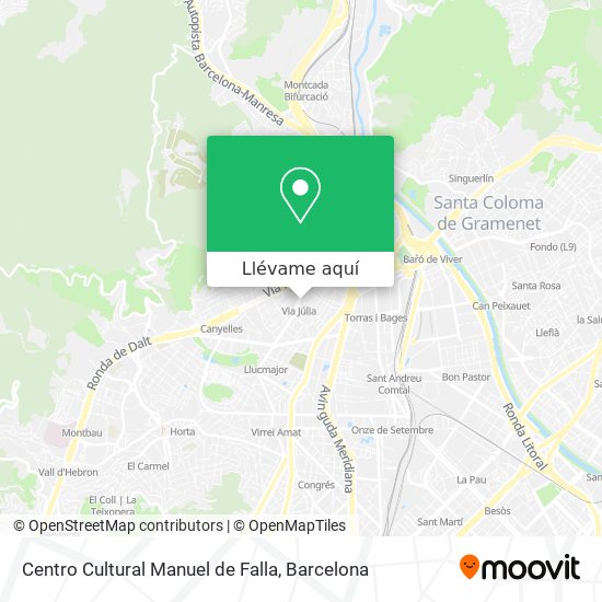 Mapa Centro Cultural Manuel de Falla