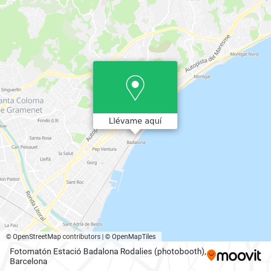 Mapa Fotomatón Estació Badalona Rodalies (photobooth)