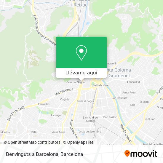 Mapa Benvinguts a Barcelona