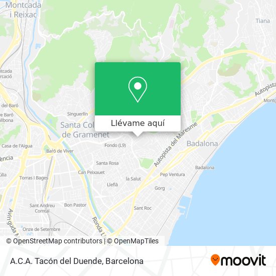 Mapa A.C.A. Tacón del Duende