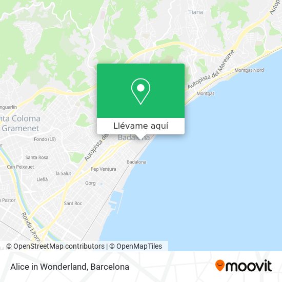 Mapa Alice in Wonderland