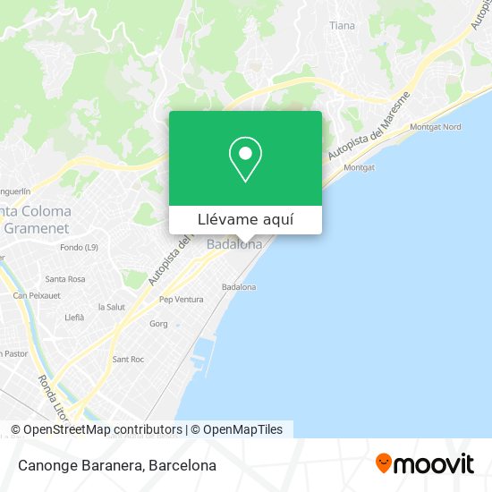 Mapa Canonge Baranera