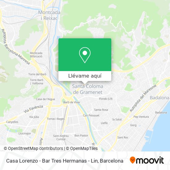 Mapa Casa Lorenzo - Bar Tres Hermanas - Lin
