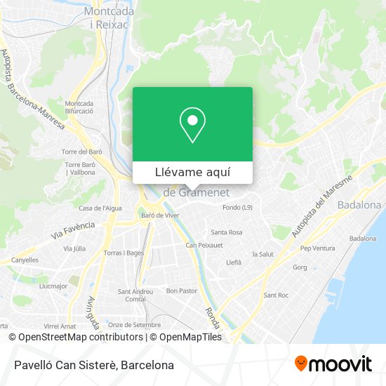 Mapa Pavelló Can Sisterè