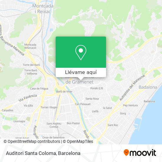 Mapa Auditori Santa Coloma