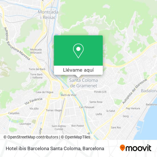 Mapa Hotel ibis Barcelona Santa Coloma