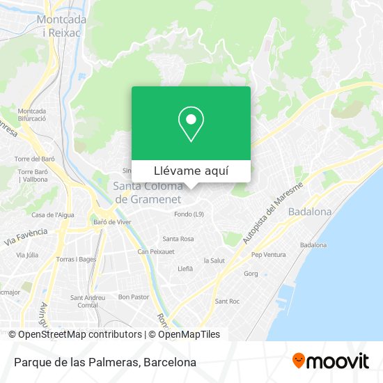 Mapa Parque de las Palmeras