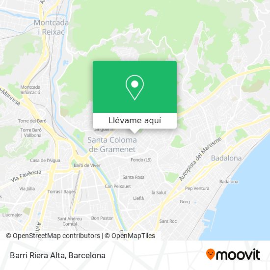 Mapa Barri Riera Alta