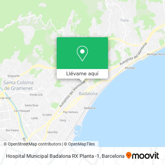 Mapa Hospital Municipal Badalona RX Planta -1