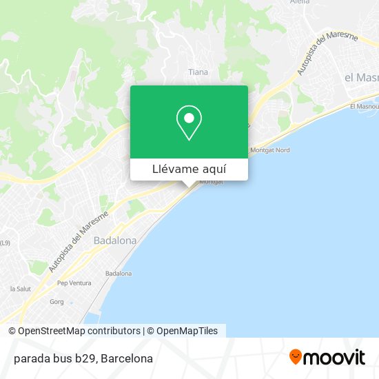 Mapa parada bus b29