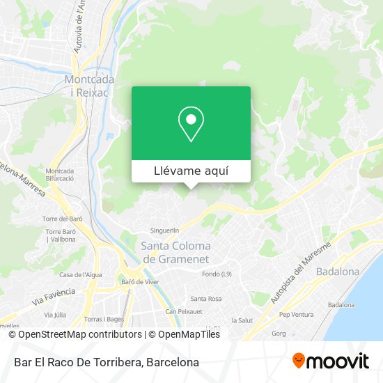 Mapa Bar El Raco De Torribera