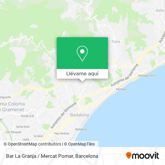 Mapa Bar La Granja / Mercat Pomar