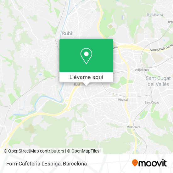 Mapa Forn-Cafeteria L'Espiga