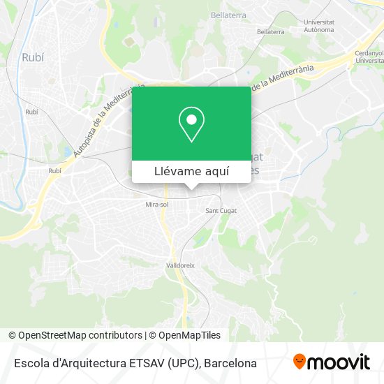 Mapa Escola d'Arquitectura ETSAV (UPC)