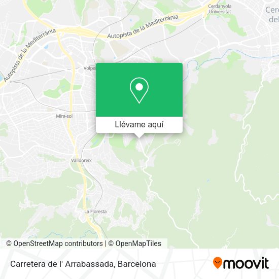 Mapa Carretera de l' Arrabassada
