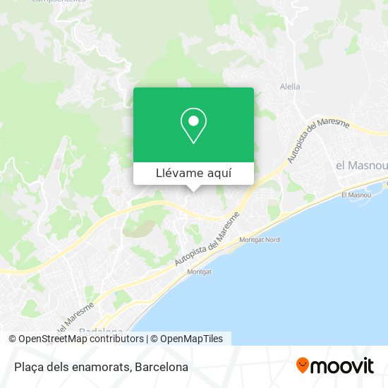 Mapa Plaça dels enamorats