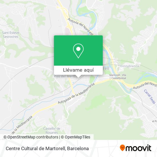 Mapa Centre Cultural de Martorell