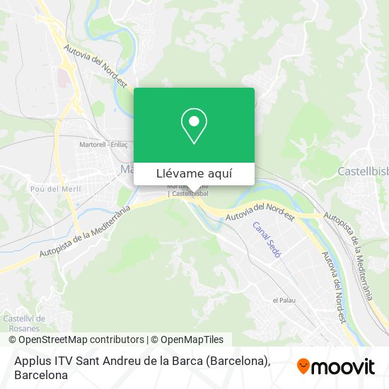 Mapa Applus ITV Sant Andreu de la Barca (Barcelona)