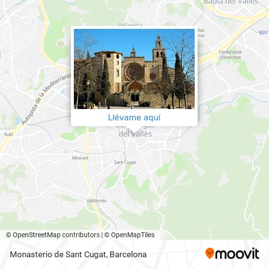¿Cómo llegar a Monasterio de Sant Cugat en Sant Cugat Del Vallès en Autobús, Tren, Metro o Funicular?