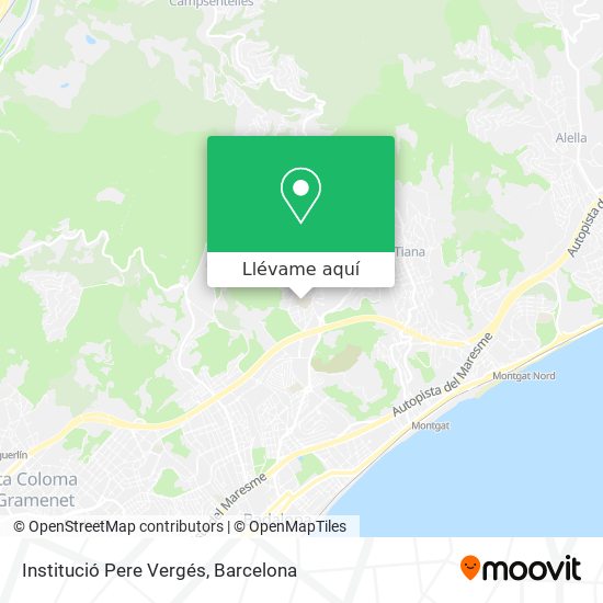 Mapa Institució Pere Vergés