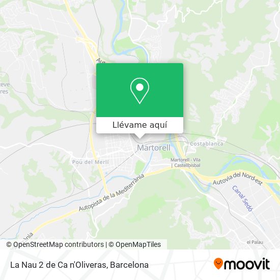 Mapa La Nau 2 de Ca n'Oliveras