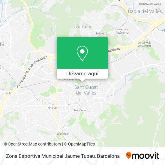 Mapa Zona Esportiva Municipal Jaume Tubau