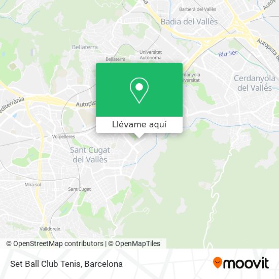 Mapa Set Ball Club Tenis