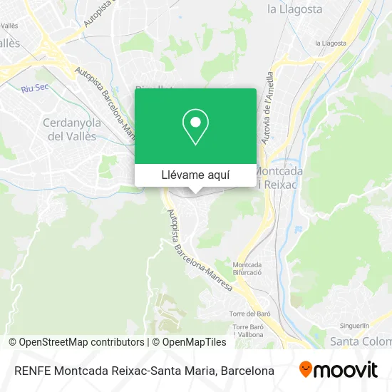 Mapa RENFE Montcada Reixac-Santa Maria